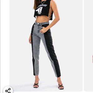 Adika Jeans Black Two Tone